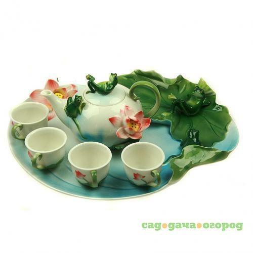 Фото Подарочный набор для чайной церемонии "Лягушка" на 4 персоны 35*30*14см (уп.1/3наб.)
