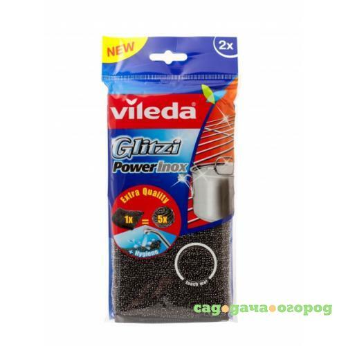 Фото Губка для посуды vileda, Power Inox, 2 шт