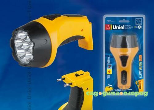 Фото Фонарь светодиодный с зарядкой от сети Uniel (09050) аккумуляторный S-RB013-BA Yellow