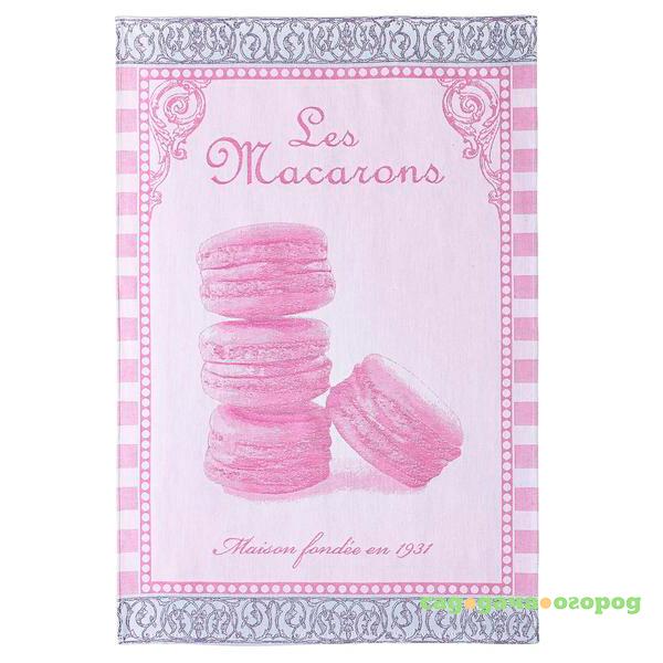 Фото Полотенце кухонное Coucke LES MACARONS ROSE, 50x75 см., 100% хлопок