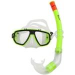 фото Комплект для плавания: маска + трубка wave черно-зеленый ms-1313s5_ н