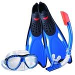 фото Комплект для плавания: маска + трубка + ласты wave синий, р. 38-39 msf-1396s25bf71_38-39