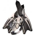 фото Комплект для плавания: маска + трубка + ласты wave черно-серый, р. 39-41 msf-1390s65f69_39-41