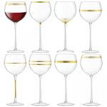фото Набор из 8 бокалов для вина с золотым декором Deco 525 мл