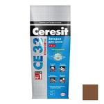 фото Затирка цементная для узких швов Ceresit СЕ33 Comfort темно-коричневая 2 кг