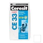 фото Затирка цементная для узких швов Ceresit CE 33 Super белая 25 кг