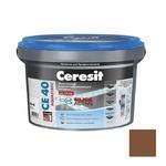 фото Затирка цементная для швов Ceresit CE 40 Aquastatic темно-коричневая 2 кг