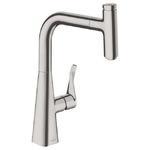 фото Смеситель для кухни Hansgrohe Metris Select 240 14857800 с выдвижным изливом