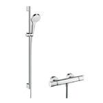 фото Душевой набор Hansgrohe Croma Select S Vario 27014400 с термостатом белый/хром