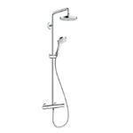 фото Стойка душевая Hansgrohe Croma Select S Showerpipe 2jet EcoSmart 27254400 с термостатом белый/хром