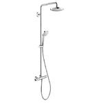 фото Стойка душевая Hansgrohe Croma Select E Showerpipe 2jet EcoSmart 27257400 с термостатом белый/хром