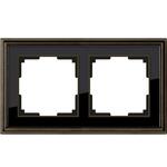 фото Рамка двухместная Werkel Snabb Basic WL03-Frame-02 серо-коричневая