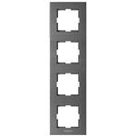 фото Рамка четырехместная Panasonic Karre Plus WKTF08142DG-RES вертикальная темно-серая