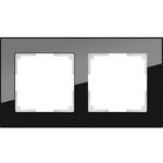 фото Рамка двухместная Werkel Favorit WL01-Frame-02 черная