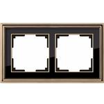 фото Рамка двухместная Werkel Palacio WL17-Frame-02 золото/черный