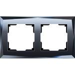 фото Рамка двухместная Werkel Diamant WL08-Frame-02 черная