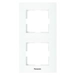 фото Рамка двухместная Panasonic Karre Plus WKTF08122WH-RES вертикальная белая