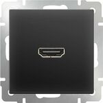 фото Механизм розетки Werkel HDMI WL08-60-11 черный матовый