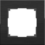 фото Рамка одноместная Werkel Aluminium WL11-Frame-01 черный алюминий