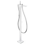 фото Смеситель для ванны Hansgrohe PuraVida 15473400 напольный белый/хром