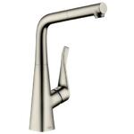 фото Смеситель для кухни Hansgrohe Metris 320 14821800 с выдвижным изливом