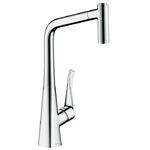 фото Смеситель для кухни Hansgrohe Metris 320 14820000 с выдвижным изливом