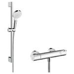 фото Душевой набор Hansgrohe Crometta Vario 27812400 с термостатом белый/хром