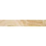 фото Бордюр из керамогранита Atlas Concorde Supernova Onyx Honey Amber Listello Lappato 590х73 мм