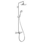 фото Стойка душевая Hansgrohe Croma Select S Showerpipe 2jet 27351400 с термостатом белый/хром