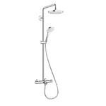 фото Стойка душевая Hansgrohe Croma Select E Showerpipe 2jet 27352400 с термостатом белый/хром