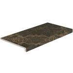 фото Ступень фронтальная из керамогранита Atlas Concorde Supernova Marble Frappuccino Dark Scalino 600х330 мм