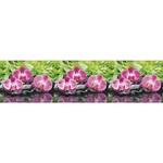 фото Фартук кухонный Требити Розовые орхидеи пластиковый 3000х600х1,5 мм