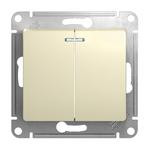 фото Механизм выключателя Schneider Electric Glossa GSL000253 двухклавишный с индикатором бежевый