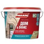 фото Краска акриловая Parade Classic W4 Дом & Офис интерьерная белая 10 л