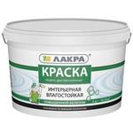 фото Краска акриловая Лакра интерьерная влагостойкая повышенной белизны белая 3 кг