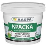фото Краска акриловая Лакра интерьерная влагостойкая повышенной белизны белая 1,3 кг