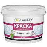фото Краска акриловая Лакра интерьерная белая 14 кг