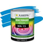 фото Краска масляная Лакра МА-15 голубая 0,9 кг
