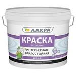 фото Краска латексная Лакра интерьерная влагостойкая белая 6,5 кг