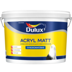 фото Краска Dulux Acryl Matt для стен и потолков база BС глубокоматовая 9 л