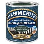 фото Краска по ржавчине Hammerite молотковая темно-зеленая 2,5 л