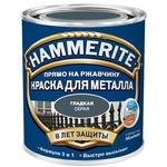 фото Краска по ржавчине Hammerite гладкая глянцевая серая 2,5 л