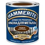 фото Краска по ржавчине Hammerite гладкая глянцевая коричневая 2,5 л
