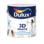 фото Краска Dulux 3D White для стен и потолков на основе мрамора база BW ослепительно белая матовая 2,5 л
