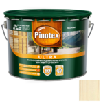 фото Пропитка для древесины Pinotex Ultra белая 9 л
