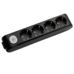 фото Колодка удлинителя Panasonic X-tendia WLTA04402BL-RES 4 розетки с заземлением и выключателем 3500 Вт IP 40