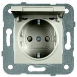 фото Механизм розетки Panasonic Karre Plus WKTT02102BR-RES с заземлением и крышкой бронза