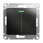 фото Механизм выключателя Schneider Electric Glossa GSL000753 двухклавишный с индикатором антрацит