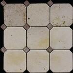 фото Мозаика из травертина и мрамора Natural Octagon M090+M074-BT