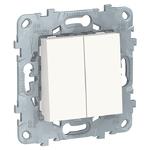 фото Механизм переключателя Schneider Electric Unica New NU521318 двухклавишный белый